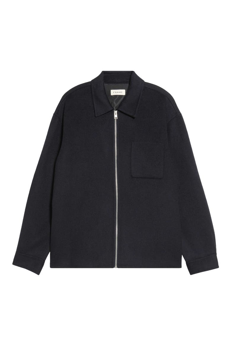 Double Face Zip Shirt Jacket, Alternate, color, DARK NAVY