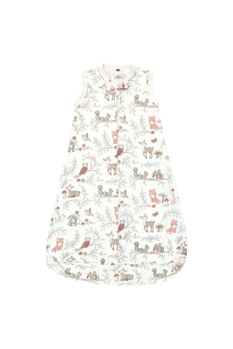 Long-Sleeve Cotton Wearable Sleep Solution, Alternate, color, Girl Woodland Pals Sleeveless