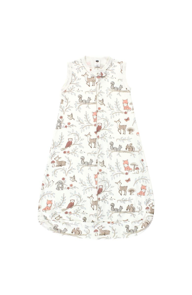 Hudson Baby Long-Sleeve Cotton Wearable Sleep Solution, Alternate, color, Girl Woodland Pals Sleeveless