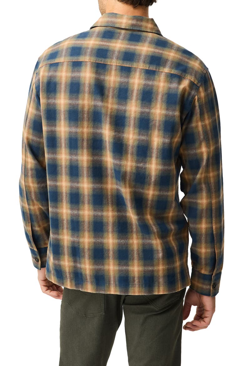 Pinehaven Plaid Organic Cotton Overshirt, Alternate, color, BARK