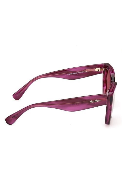 Max Mara Glimpse4 54mm Polarized Cat Eye Sunglasses In Violet/other/violet