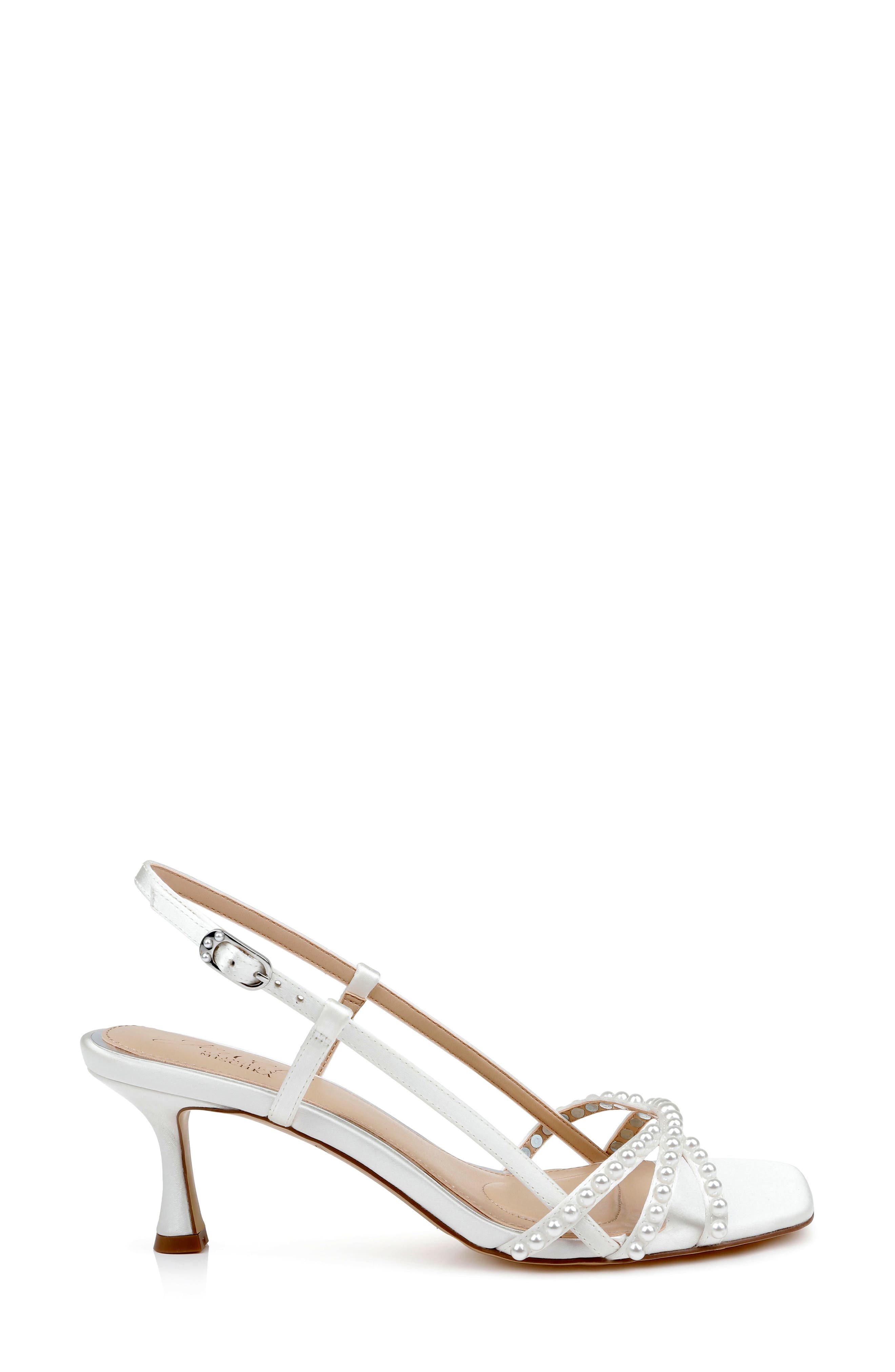 Isabela Studded Slingback Sandal, Alternate, color, IVORY SATIN