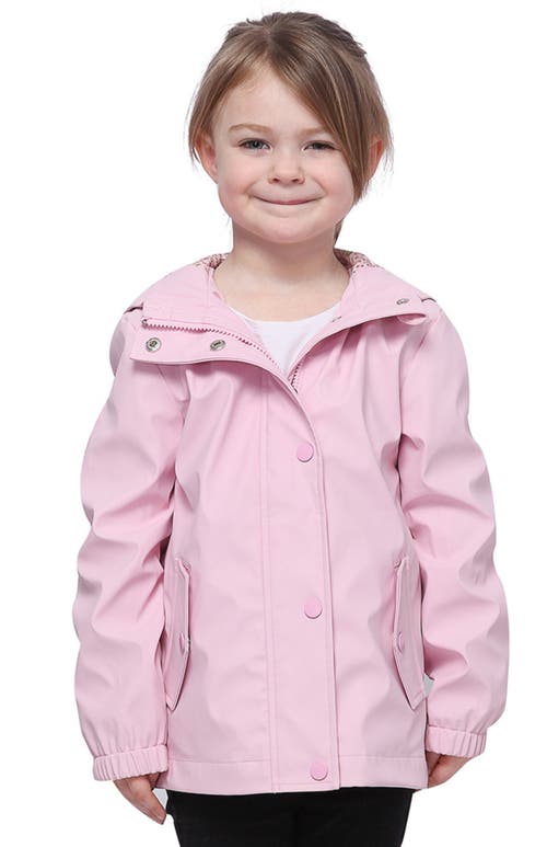 Rokka&rolla Kids' Waterproof Rain Coat Rubberized Jacket In Seashell Pink