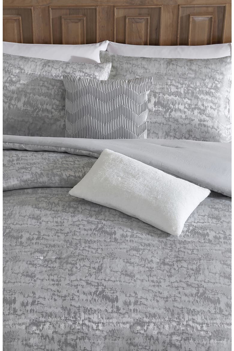 Lauren 5-Piece Comforter Set, Alternate, color, GREY