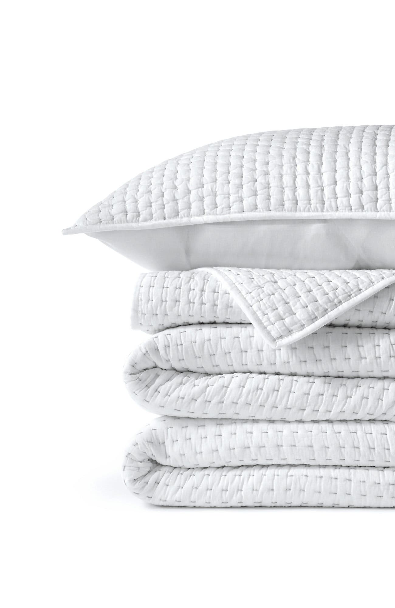 Lands' End Seed Stitch Quilt In White