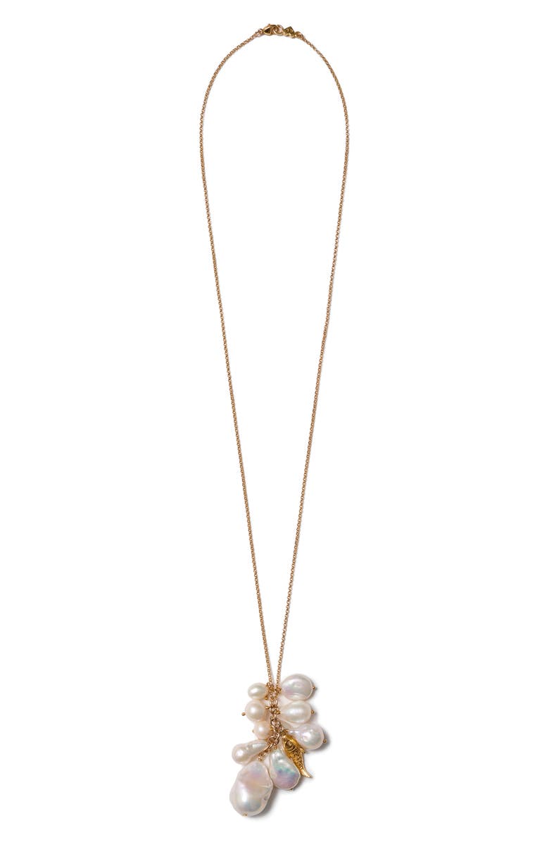 Chan Luu Freshwater Pearl Cluster Pendant Necklace, Main, color, 