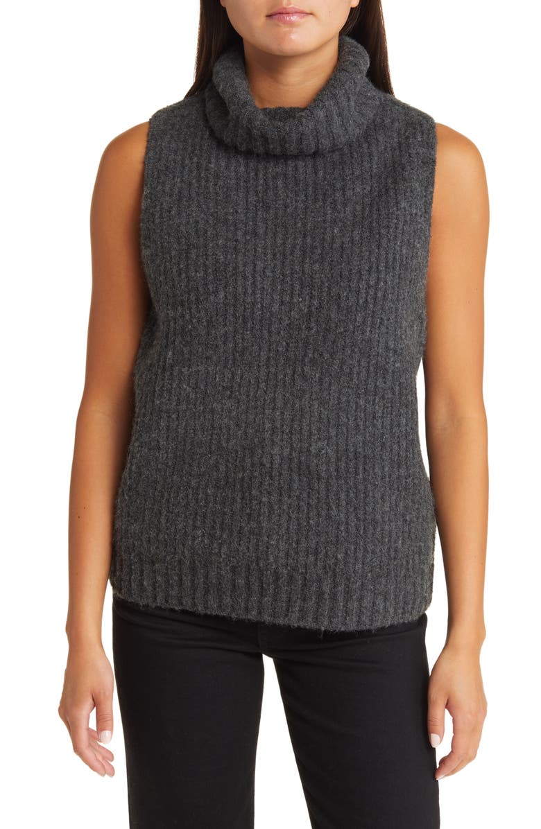 WAYF Shay Sleeveless Rib Cowl Neck Sweater, Main, color,