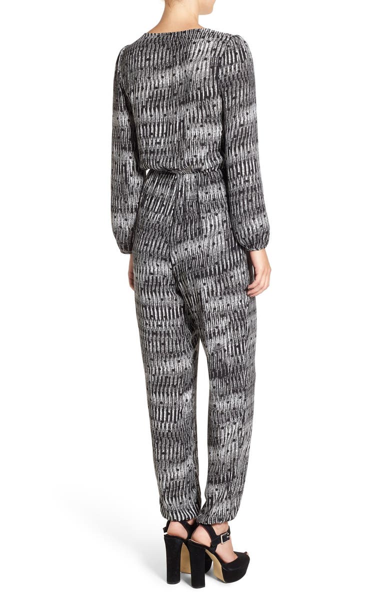 Leith Long Sleeve Lace-Up Jumpsuit, Alternate, color, 