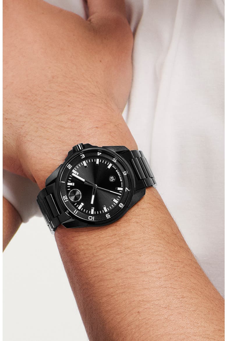 Bold Verso S Bracelet Watch, 42mm, Alternate, color, BLACK