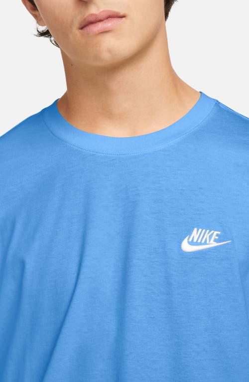Nike Sportswear Club Crew Neck T-shirt In University Blue