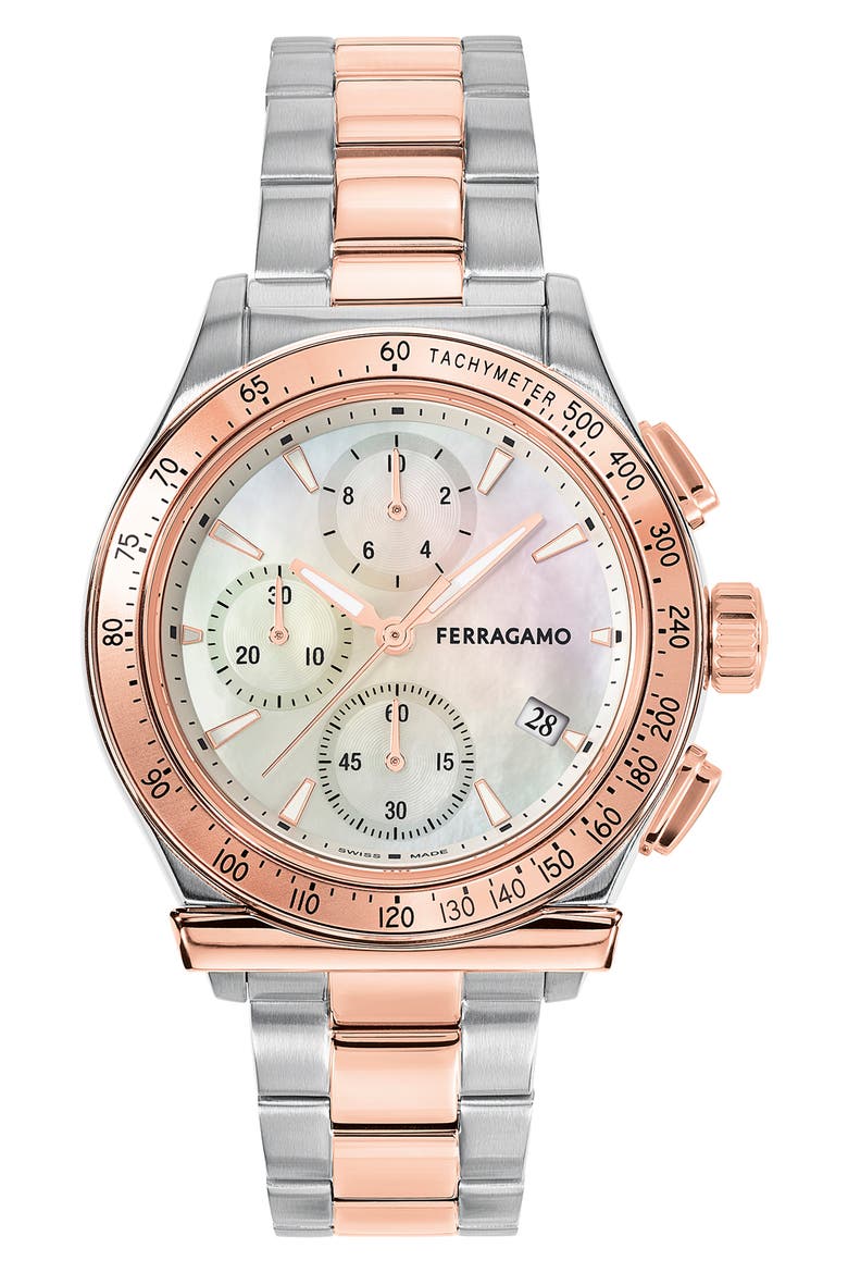 1927 Chronograph Bracelet Watch, 38mm, Main, color, TWO TONE