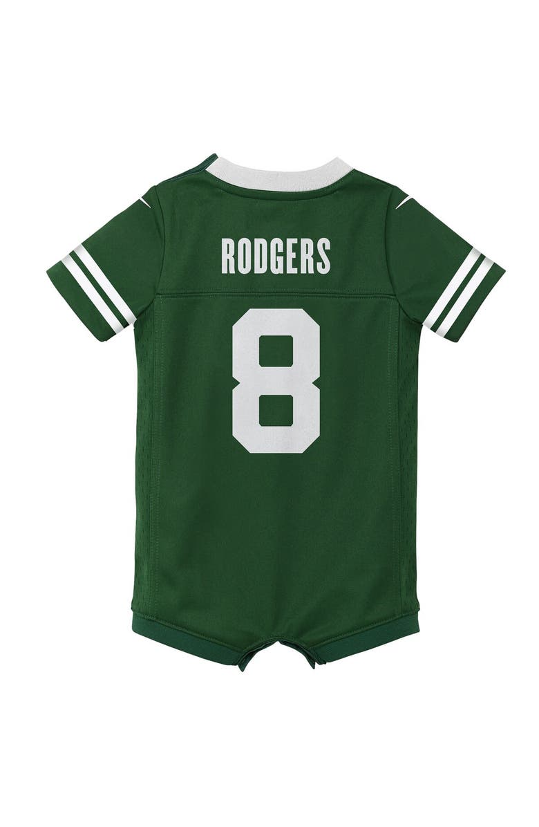 Nike Newborn & Infant Nike Aaron Rodgers Legacy Green New York Jets Game Romper Jersey, Alternate, color, 