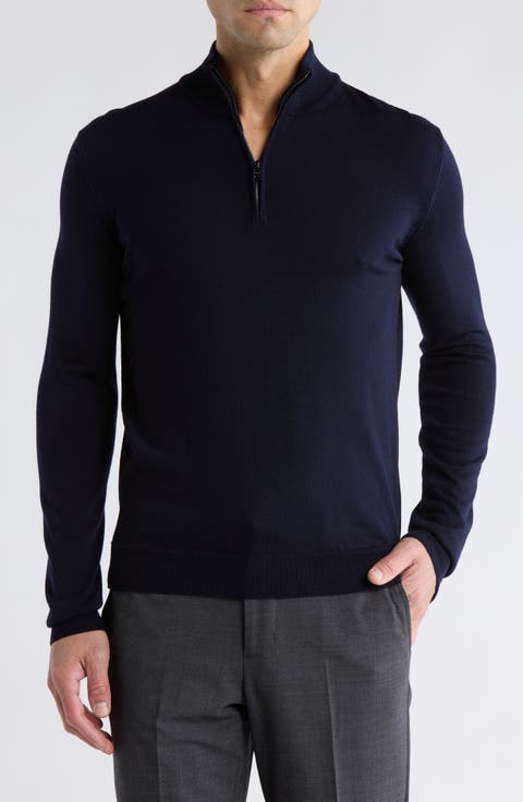 Birger Virgin Wool Quarter Zip Sweater