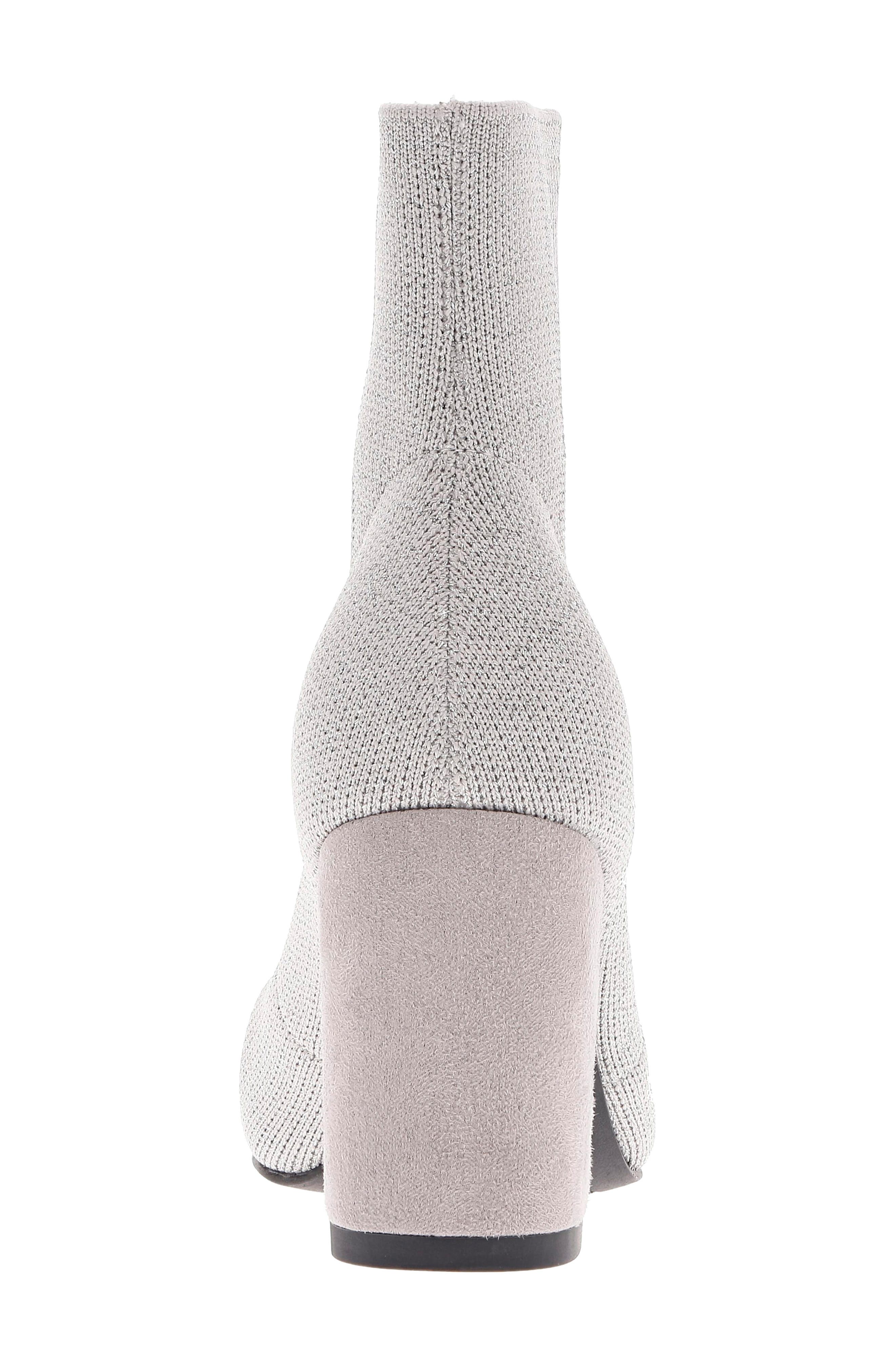Braxton Block Heel Bootie, Alternate, color, SILVER