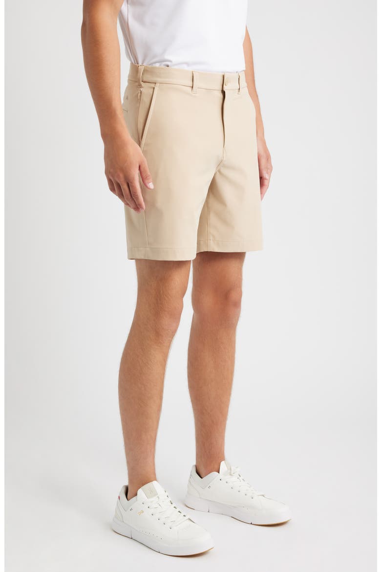 Helmsman Flat Front Golf Shorts, Alternate, color, HUMMUS