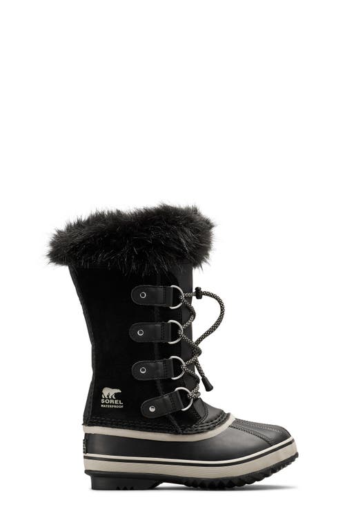 Sorel Kids' Joan Of Arc Waterproof Duck Boot In Black/dove
