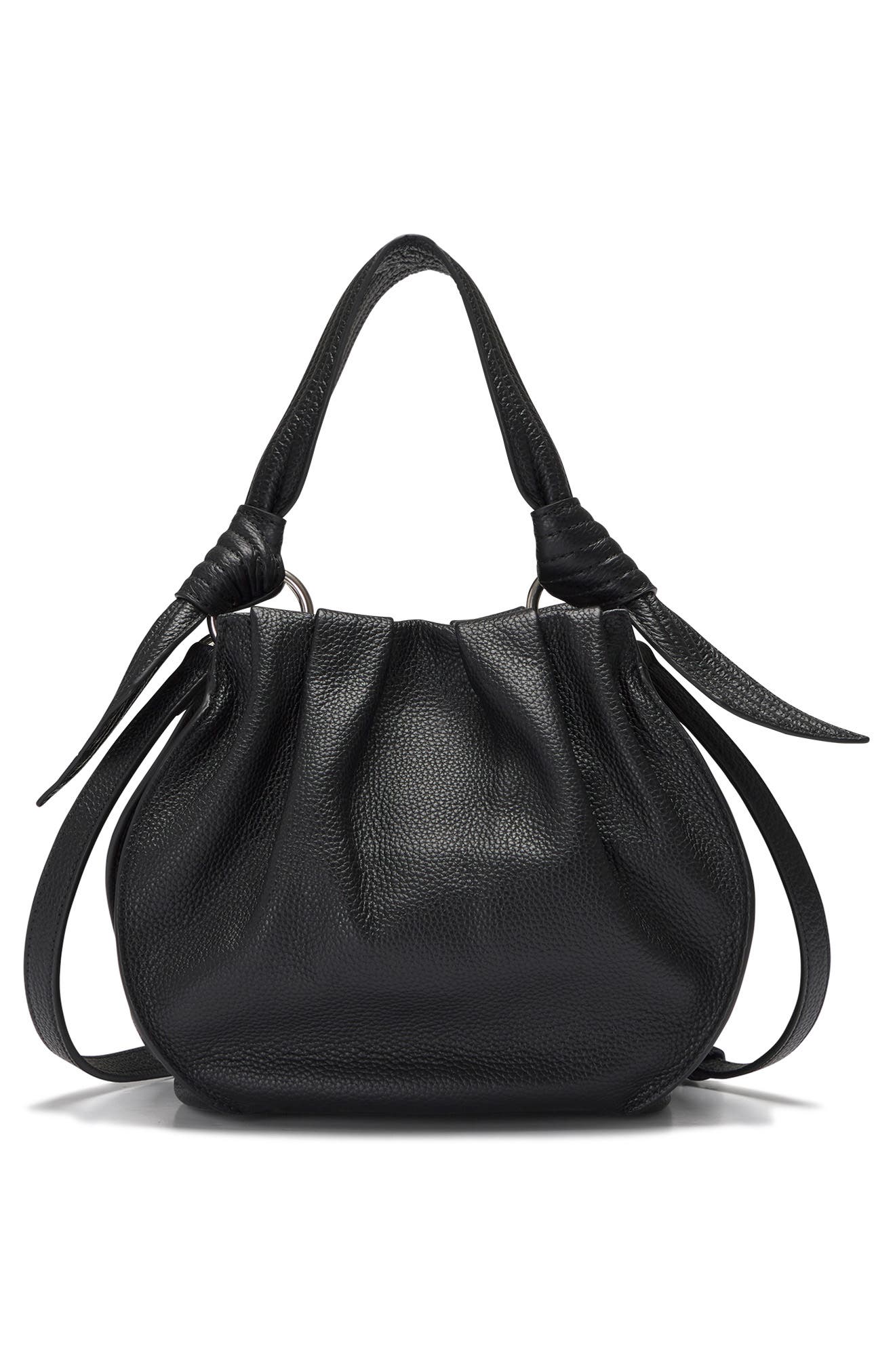 Oryany Selena Leather Bucket Bag, Alternate, color, Black