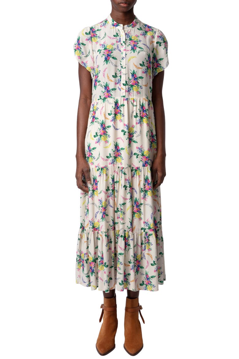 Razy Soft Bouquet Tulip Sleeve Dress, Alternate, color, MASTIC