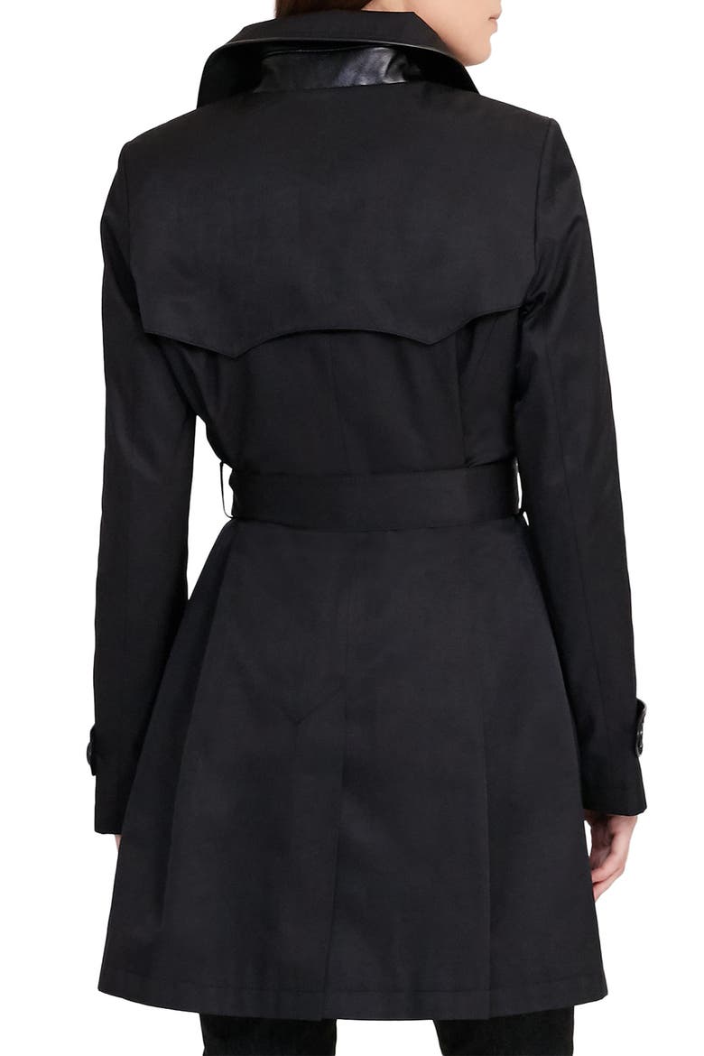 Trench Raincoat, Alternate, color, BLACK