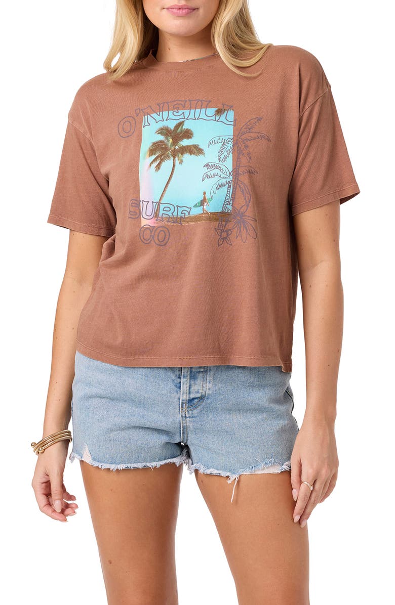 O'Neill Doodles Easy Graphic T-Shirt, Main, color, Carob Brown
