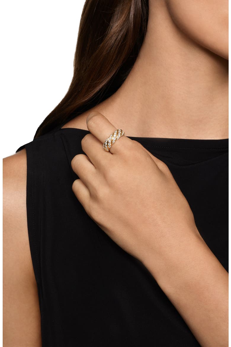 Sculpted Cable Flex Band Ring, Alternate, color, GOLD