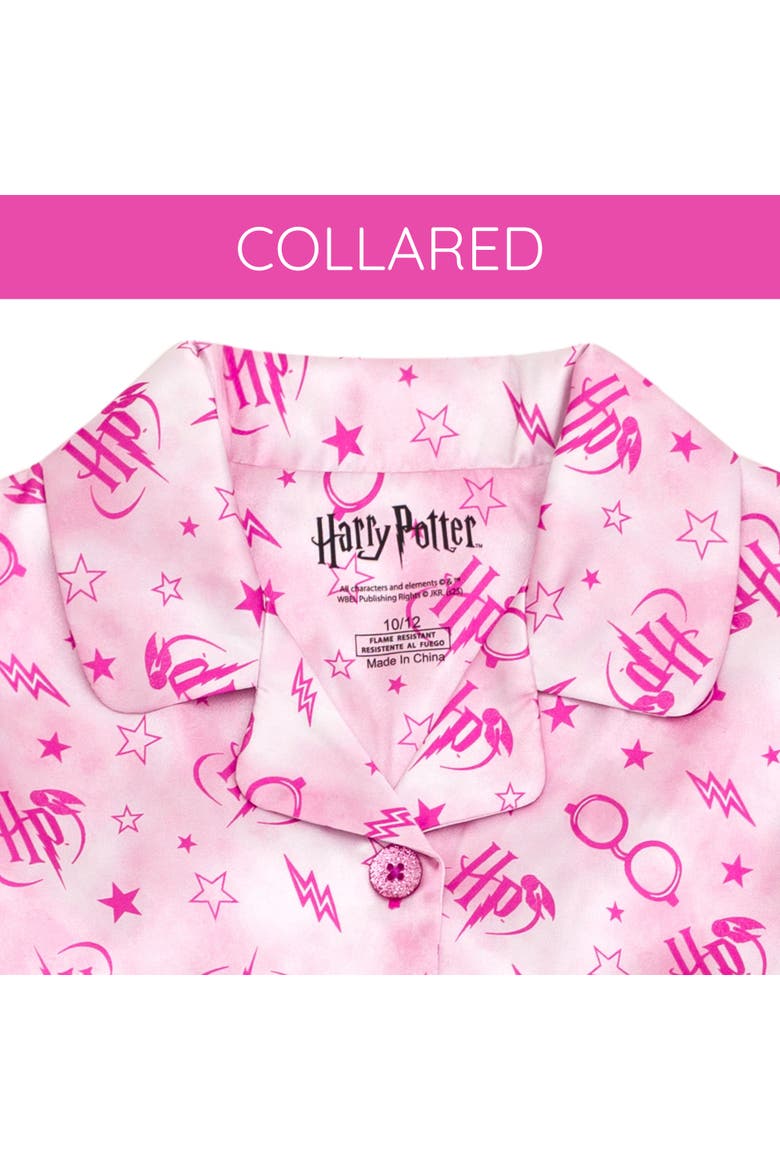 Pajama Shirt and Pants Set, Alternate, color, Mottled Pink