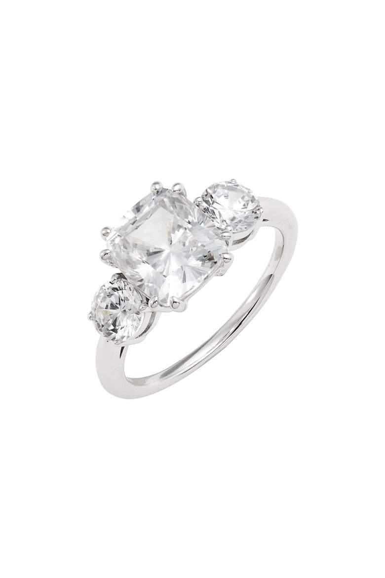 Cubic Zirconia Ring, Main, color, RHODIUM