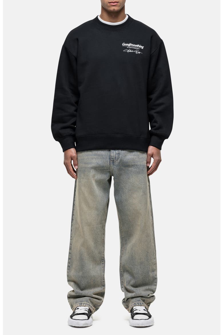 Washed Black Cult Sweathsirt, Alternate, color, Black
