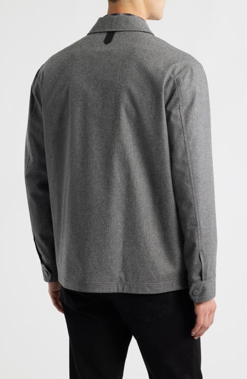 Canali Cashmere Blend Overshirt In Gray