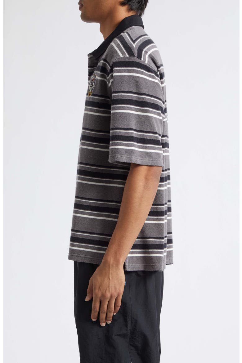 Stripe Oversize Polo, Alternate, color, GREY BLACK STRIPE
