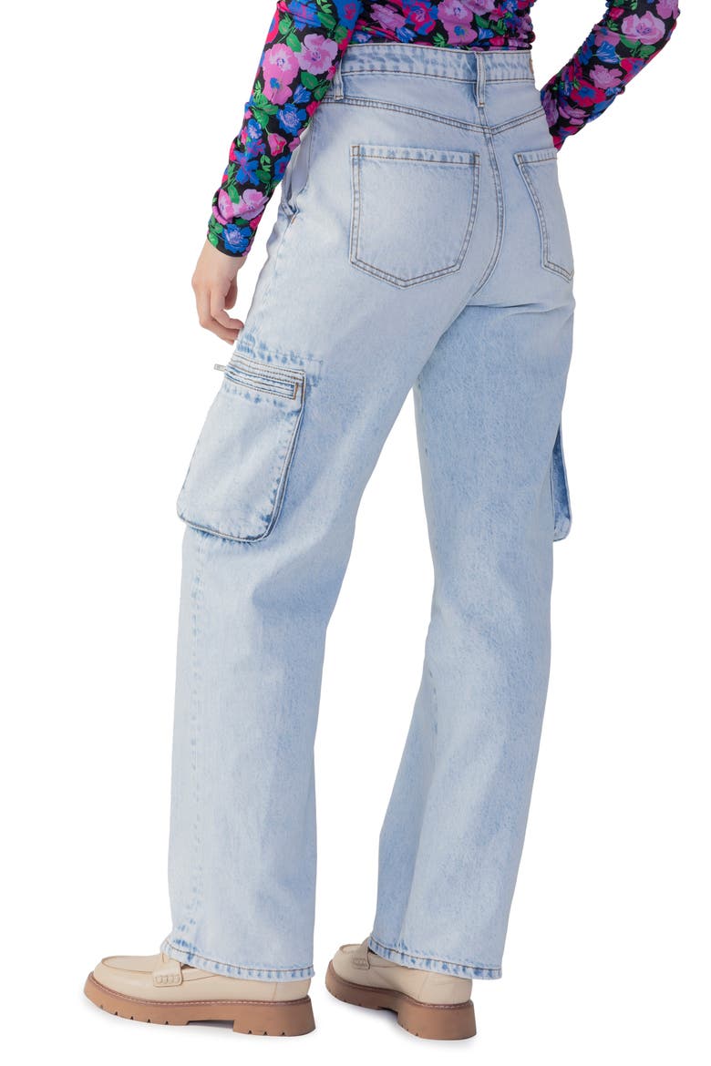 The Cargo High Waist Relaxed Fit Jeans, Alternate, color, HLGR