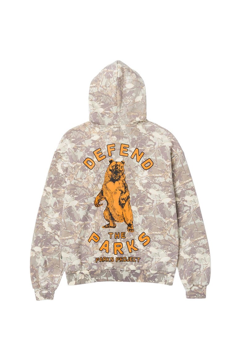 Defend The Parks Bear Hoodie, Main, color, Camo