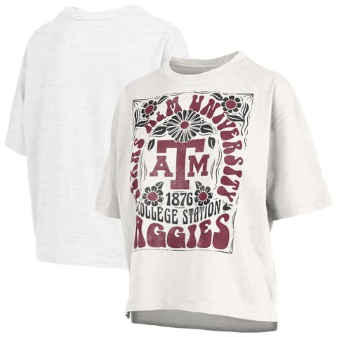 Women's Pressbox White Texas A&M Aggies Harmony Oversized T-Shirt