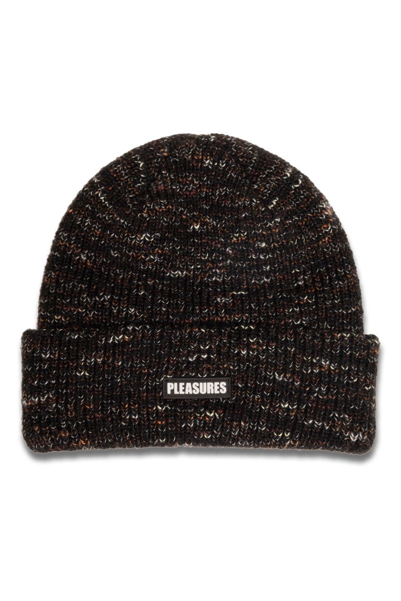 Impact Speckled Beanie, Main, color, BLACK