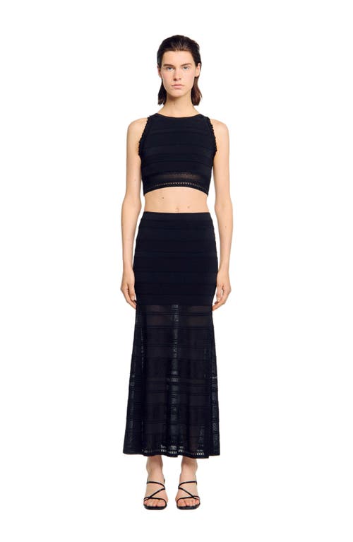 Sandro Sleeveless Jumper In Black