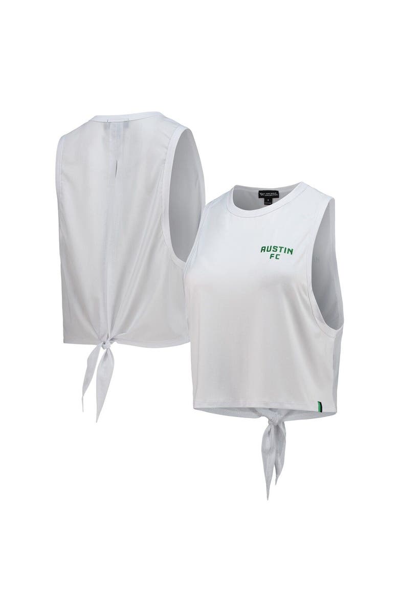 THE WILD COLLECTIVE Women's The Wild Collective White Austin FC Twist Back Tank Top, Main, color, White