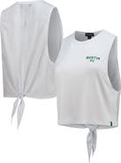 THE WILD COLLECTIVE Women's The Wild Collective White Austin FC Twist Back Tank Top