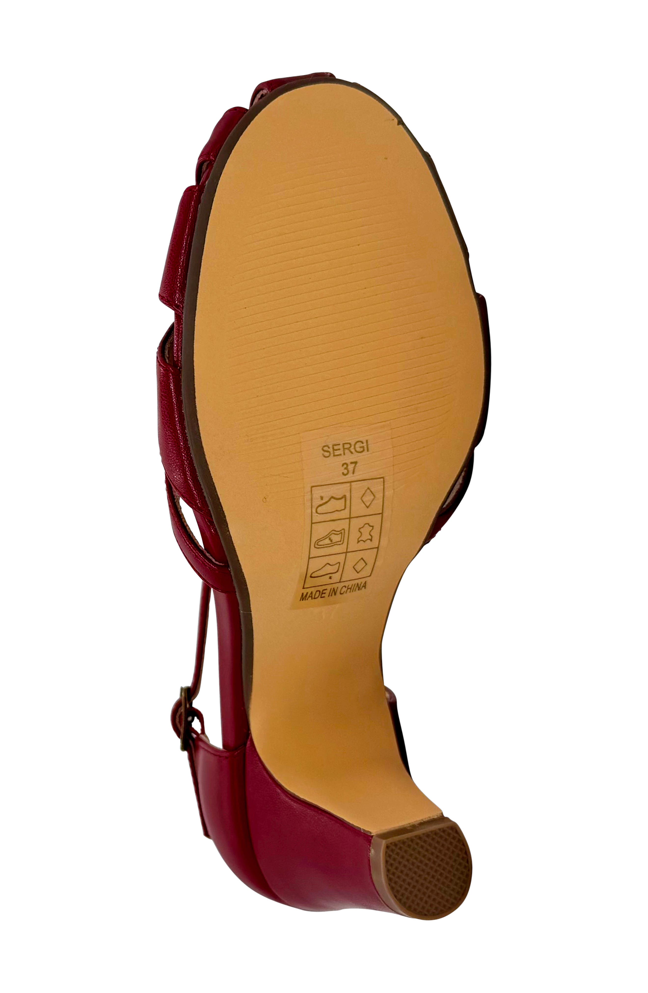 Sergi T-Strap Sandal, Alternate, color, RED