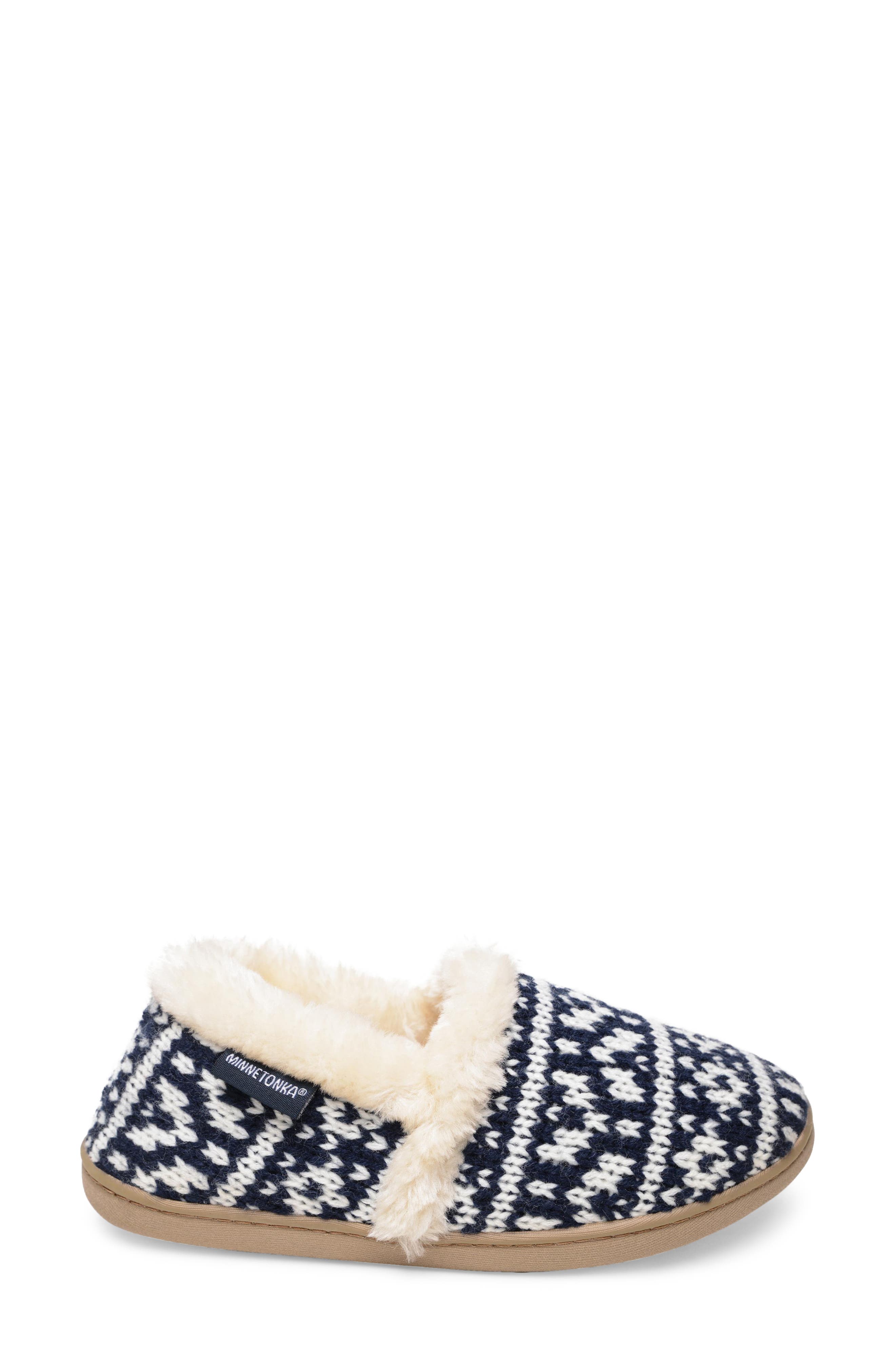 Minnetonka Dina Slipper, Alternate, color, Navy Multi