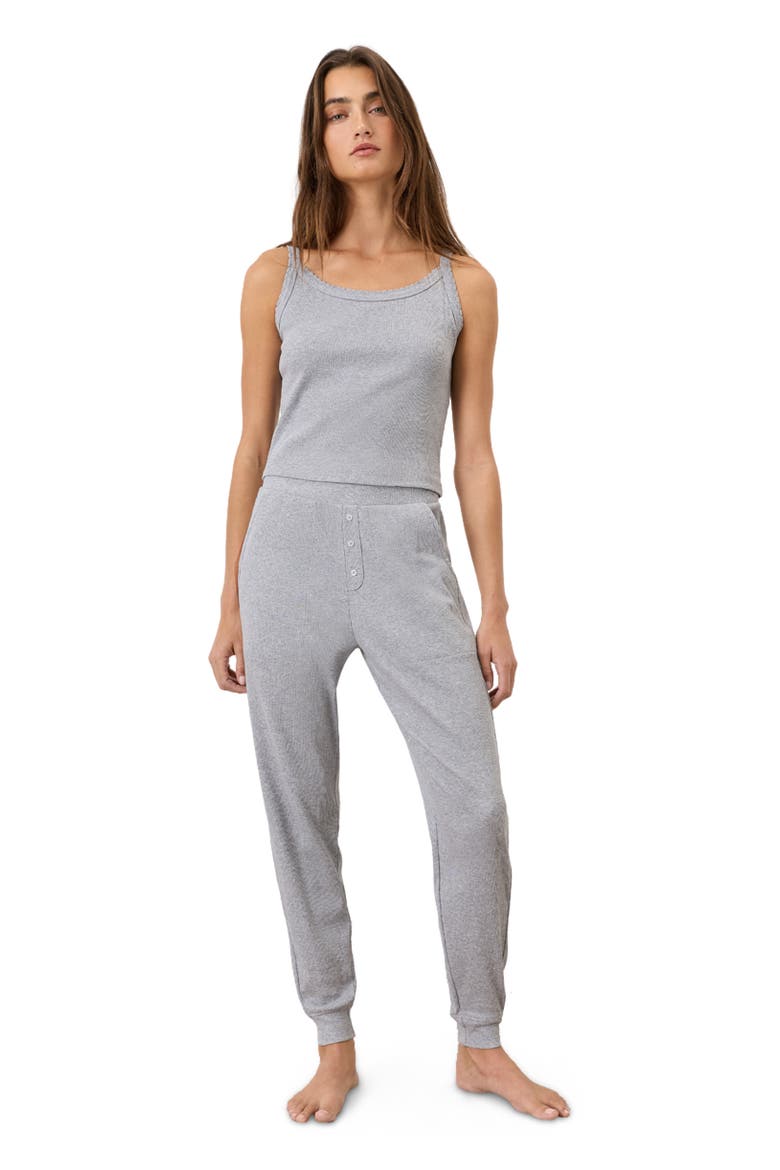 Dream Rib Jogger Made with Organic Cotton, Alternate, color, Heather Grey