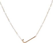 Alex and Ani Gold Elongated Initial Pendant Necklace