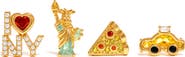 Girls Crew Big Apple Set of 4 Assorted Single Stud Earrings