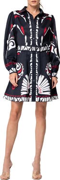 CIEBON Billy Long Sleeve Satin Shirtdress