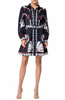 CIEBON Billy Long Sleeve Satin Shirtdress