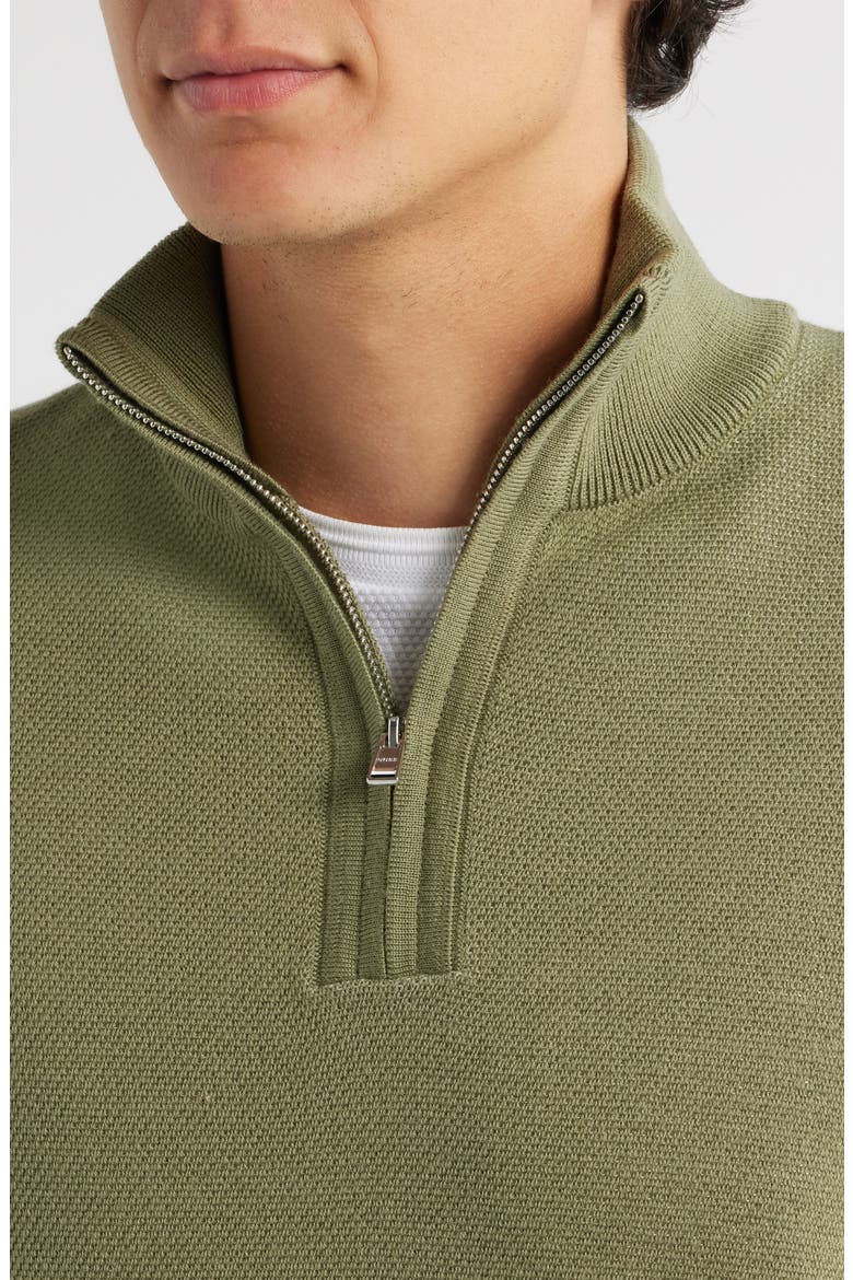 Illario Quarter Zip Sweater, Alternate, color, MEDIUM GREEN