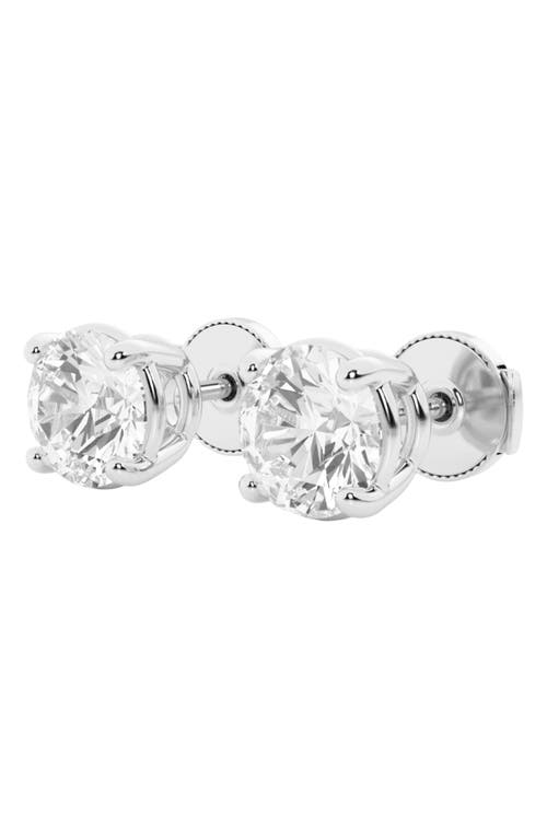 Badgley Mischka Collection 14k Gold Round Cut Near Colorless Lab-created Diamond Stud Earrings In 1.5 Ctw White Gold