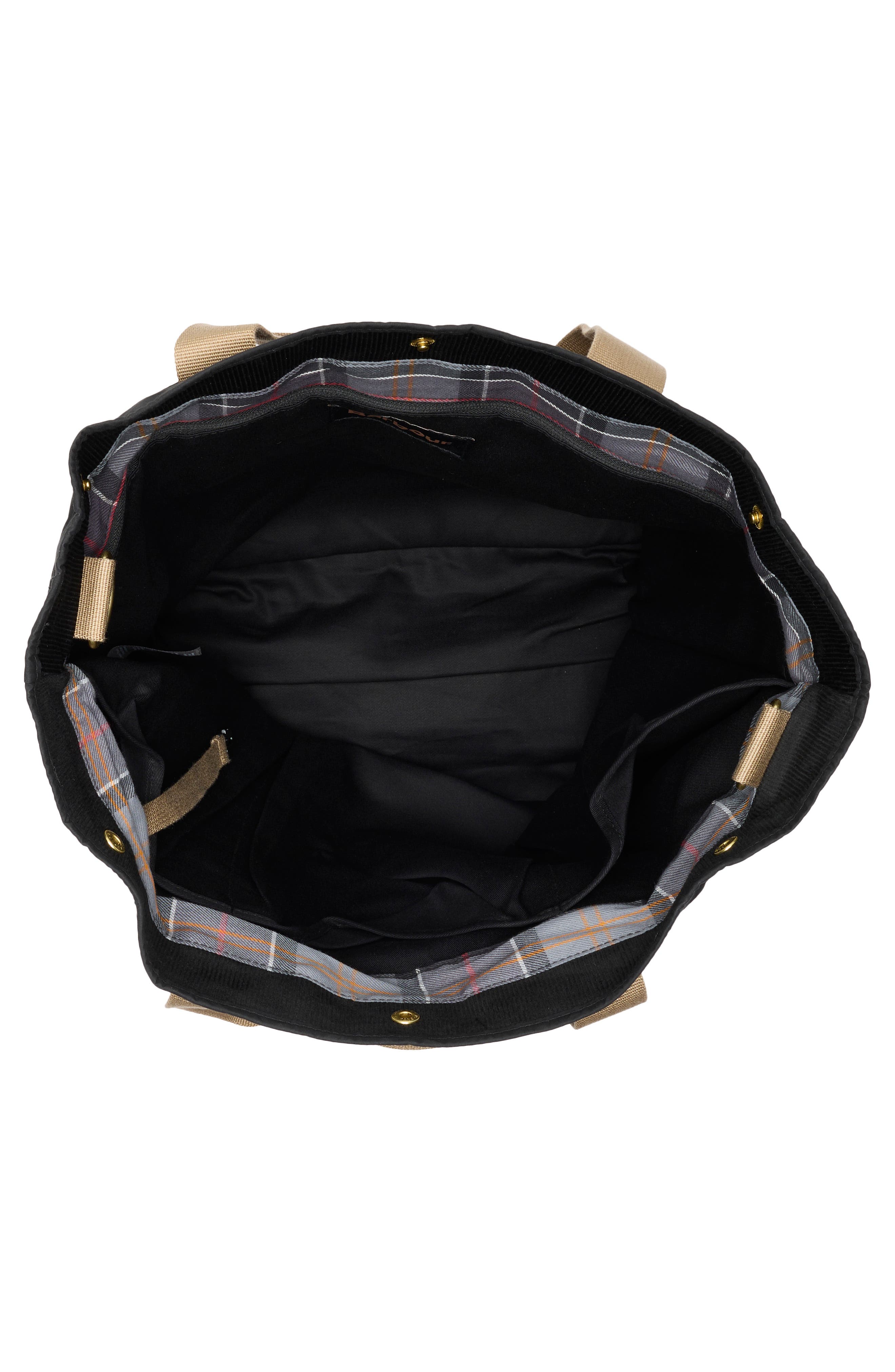 Transport Cotton Canvas Tote, Alternate, color, BLACK/ MODERN TARTAN