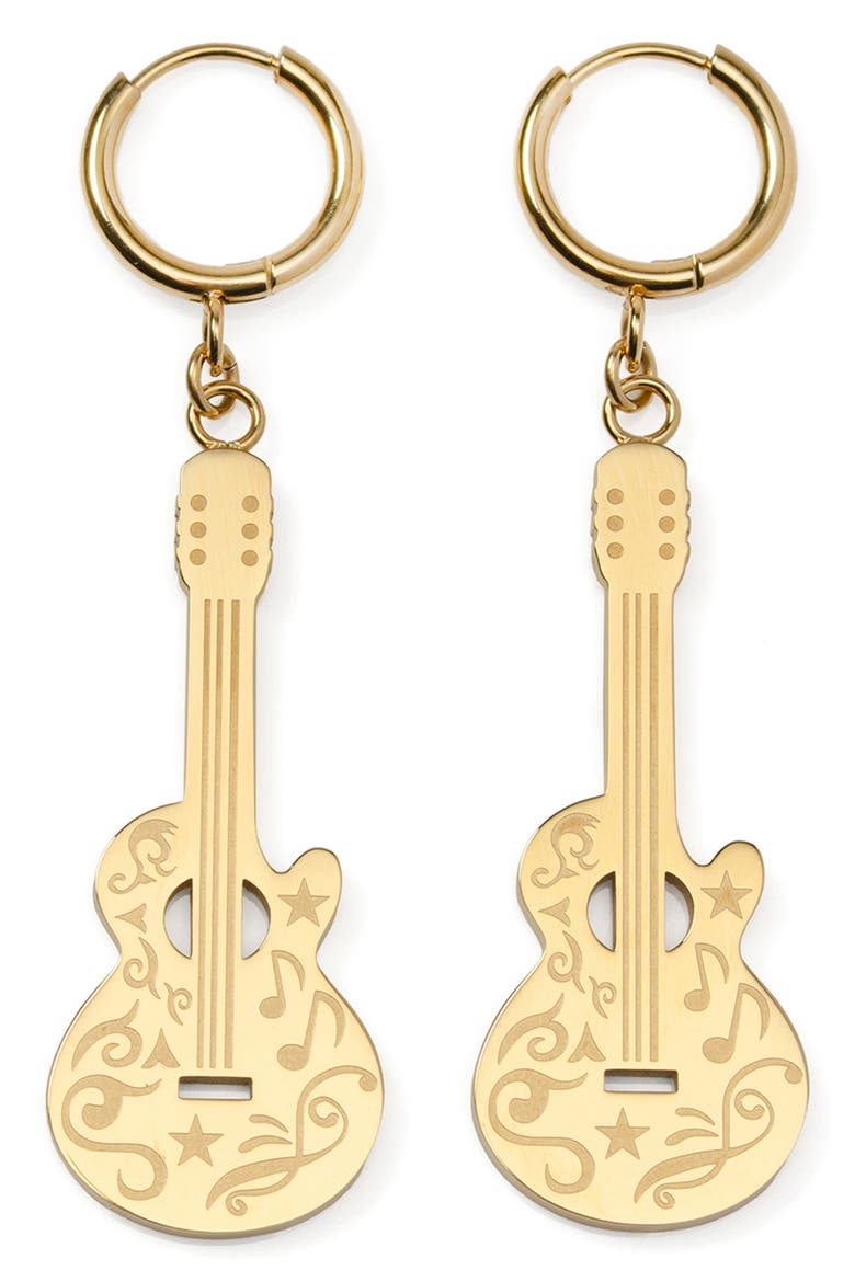 Grand Ole Opry Guitar Earrings, Main, color, GOLD