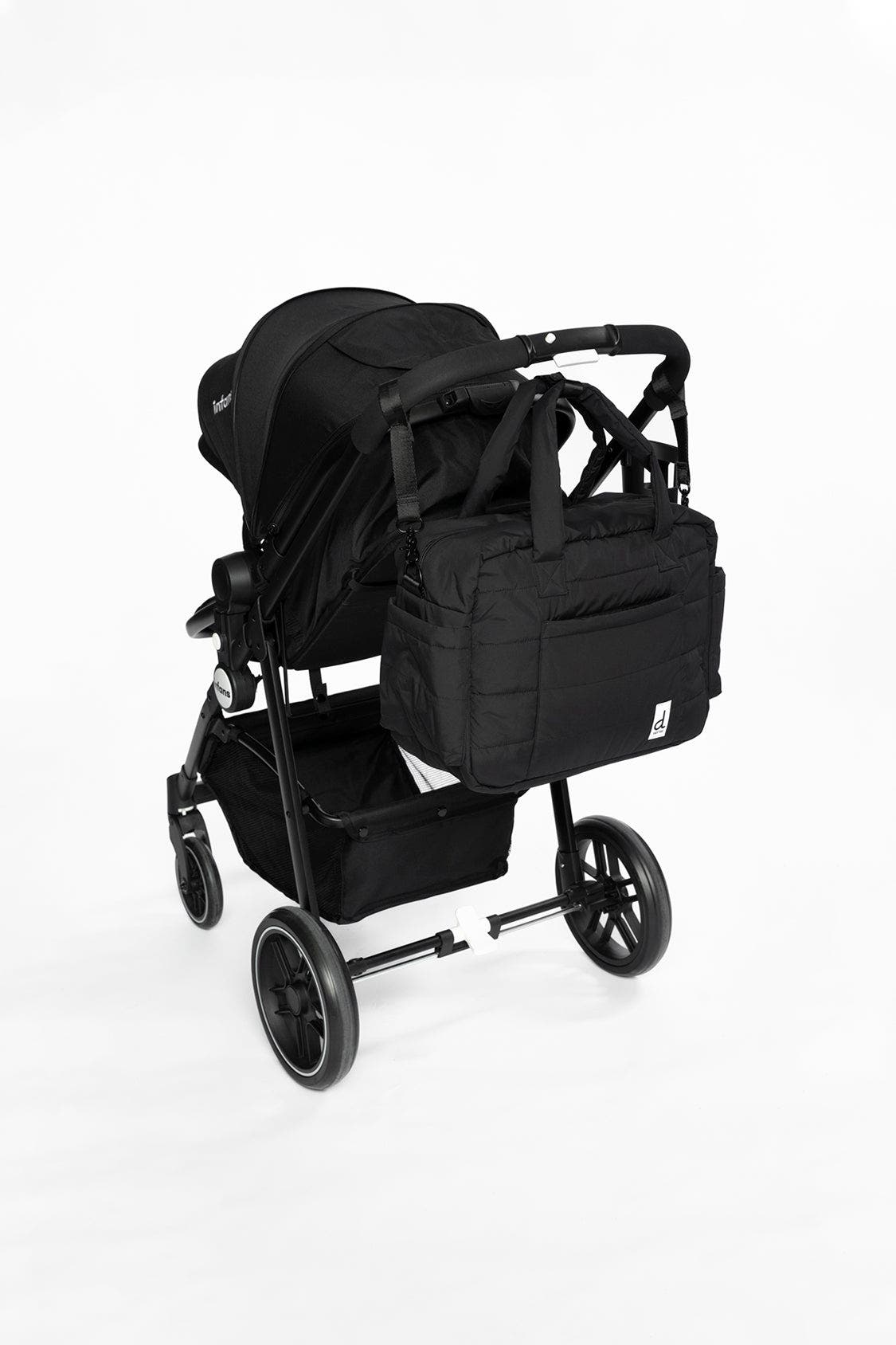 Deux par Deux Water-Repellent Changing Mat Diaper Bag, Alternate, color, Black