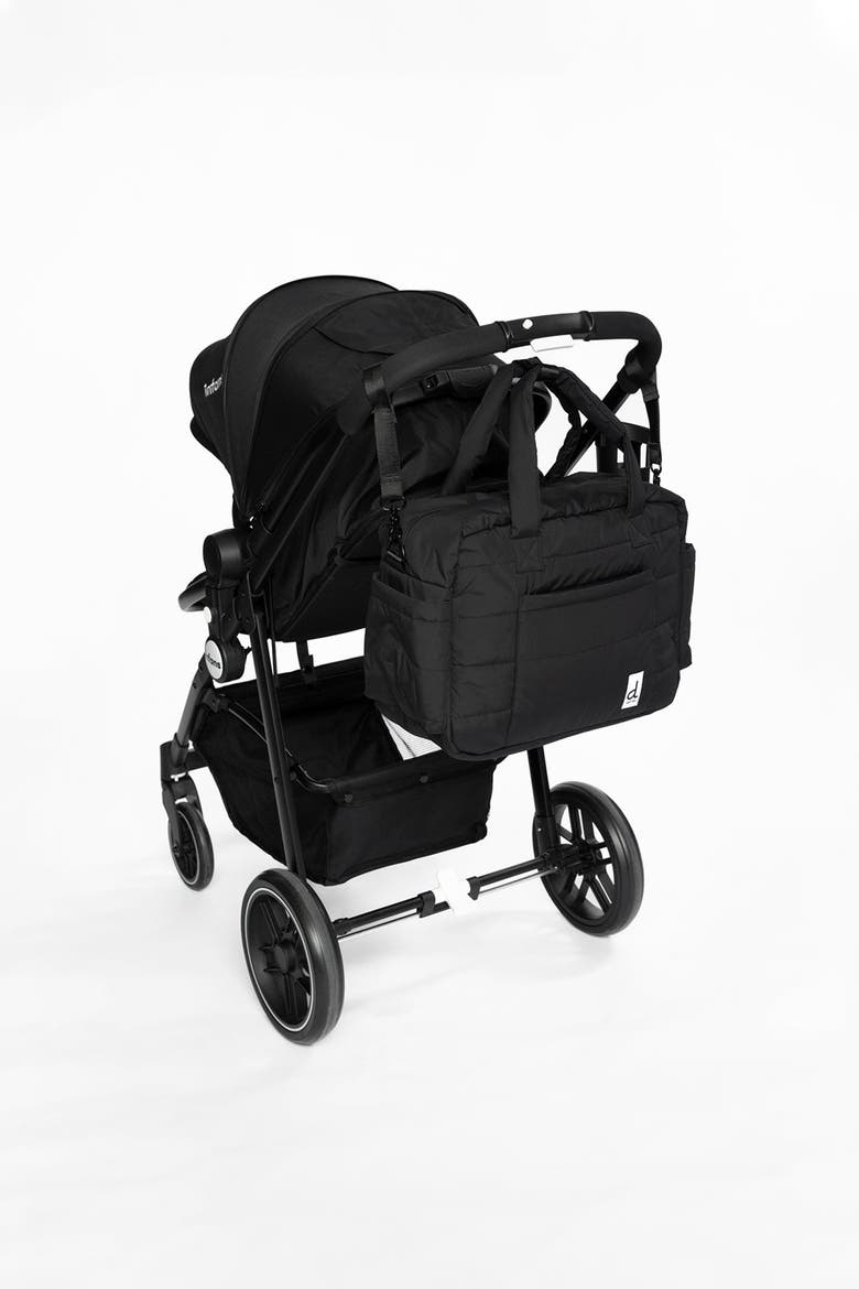 Water-Repellent Changing Mat Diaper Bag, Alternate, color, Black